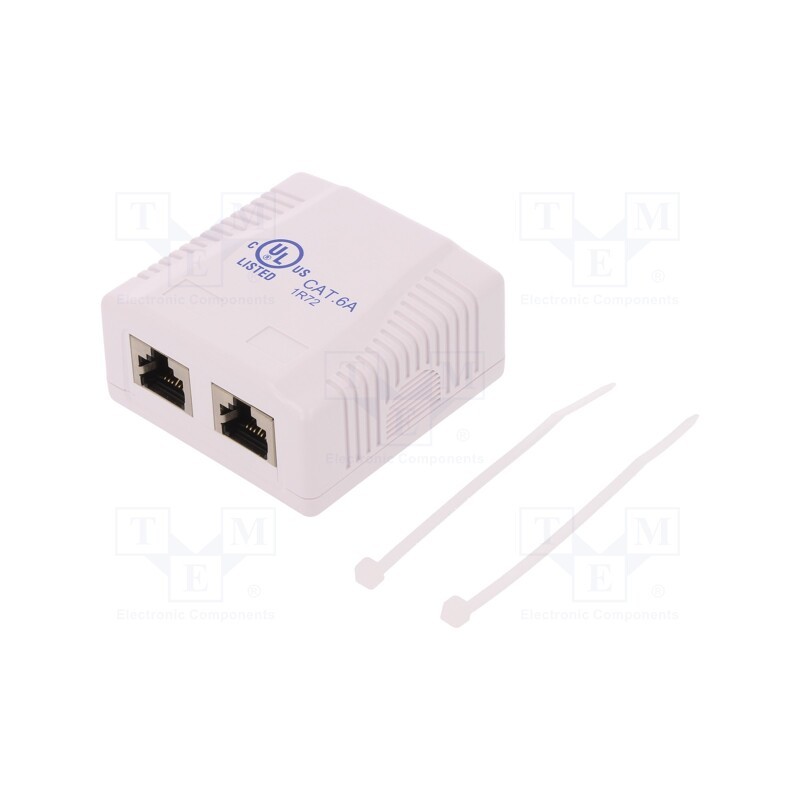 1 pcs x LOGILINK - NP0074 - Socket, RJ45, Cat: 6a, shielded,double, Layout: 8p8c, white, female