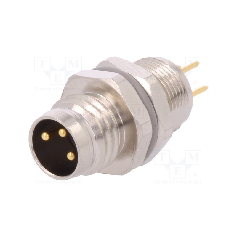 1 pcs x TE Connectivity - T4042014031-000 - Connector: M8, male, PIN: 3, unshielded, socket, IP67, 60V, 2.5÷3.5mm