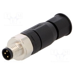 1 pcs x CONEC - SAL-8-RSC3-S5,5 - Connector: M8, male, PIN: 3, straight, for cable, plug, IP67, 4÷5.5mm