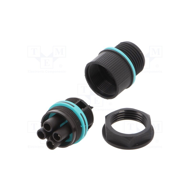 1 pcs x TECHNO - THB.387.P3A - Connector: AC supply, screw terminal, female, TH387, 0.5÷4mm2