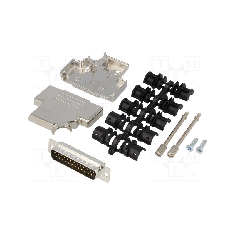 1 pcs x ENCITECH - D45ZK25-DMP-K - D-Sub, PIN: 25, plug, male, soldering, for cable, black