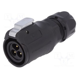 1 pcs x LUTRONIC - 2212 - Connector: circular, plug, size 16, 02, male, PIN: 3, with latch