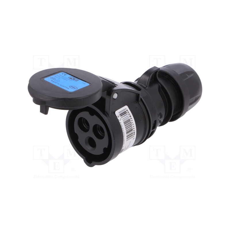 1 pcs x PCE - 213-6X - Connector: AC supply, plug, female, 16A, 230VAC, IEC 60309, IP44