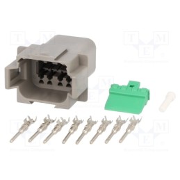 1 pcs x DEUTSCH - S-DT 04-08 PA - Connector: wire-wire, DT, male, plug, for cable, PIN: 8, crimped