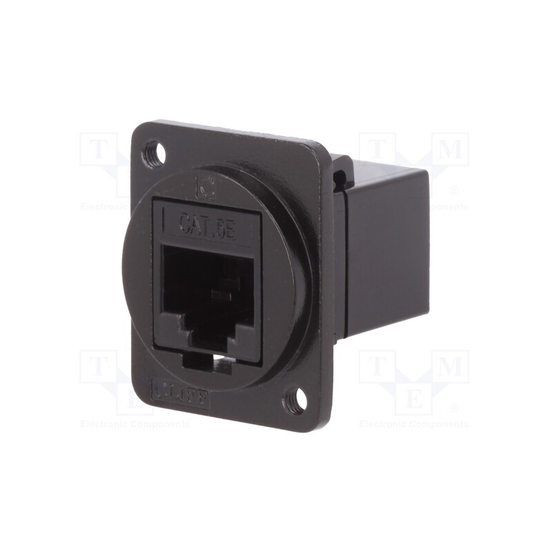 1 pcs x CLIFF - CP30220M3B - Coupler, FT, Cat: 5e, Layout: 8p8c, RJ45 socket,both sides, 19x24mm