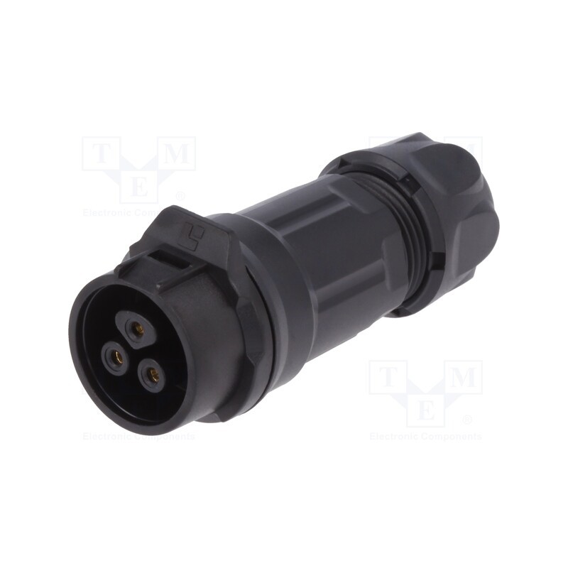 1 pcs x LUTRONIC - 2219 - Connector: circular, plug, size 16, 02, female, PIN: 3, for latch