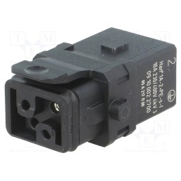 1 pcs x HARTING - 9100022700 - Connector: HDC, contact insert, female, Han® 1A, PIN: 3, 2+PE