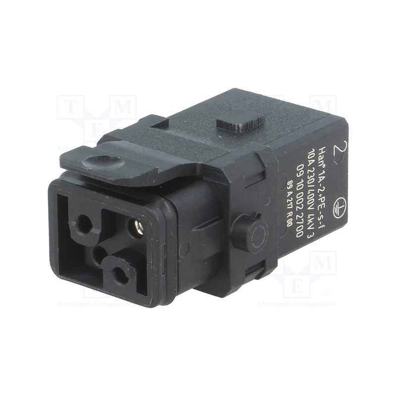 1 pcs x HARTING - 9100022700 - Connector: HDC, contact insert, female, Han® 1A, PIN: 3, 2+PE
