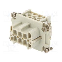1 pcs x AMPHENOL - C14610B0060021 - Connector: HDC, contact insert, female, C146, PIN: 6, 6+PE, size E6