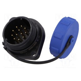 1 pcs x WEIPU - SP2113/P12-1C - Socket, SP21, male, PIN: 12, with protective cap, IP68, 5A, 400V