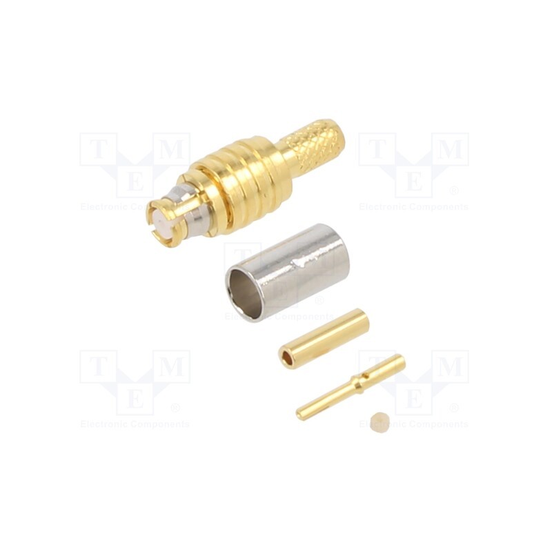 1 pcs x AMPHENOL RF - SMP-FS-C19 - Plug, coaxial, female, straight, 50Ω, Belden 83265,RG178,RG196