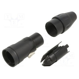 1 pcs x AMPHENOL - AXX3FB-AU - XLR cable connector, female, 3 pin, blac