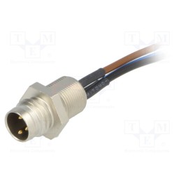 1 pcs x LUMBERG AUTOMATION - 11672 RSMF 3/0,5 M - Connector: M8, 0.5m, male, PIN: 3, for panel mounting,screwed