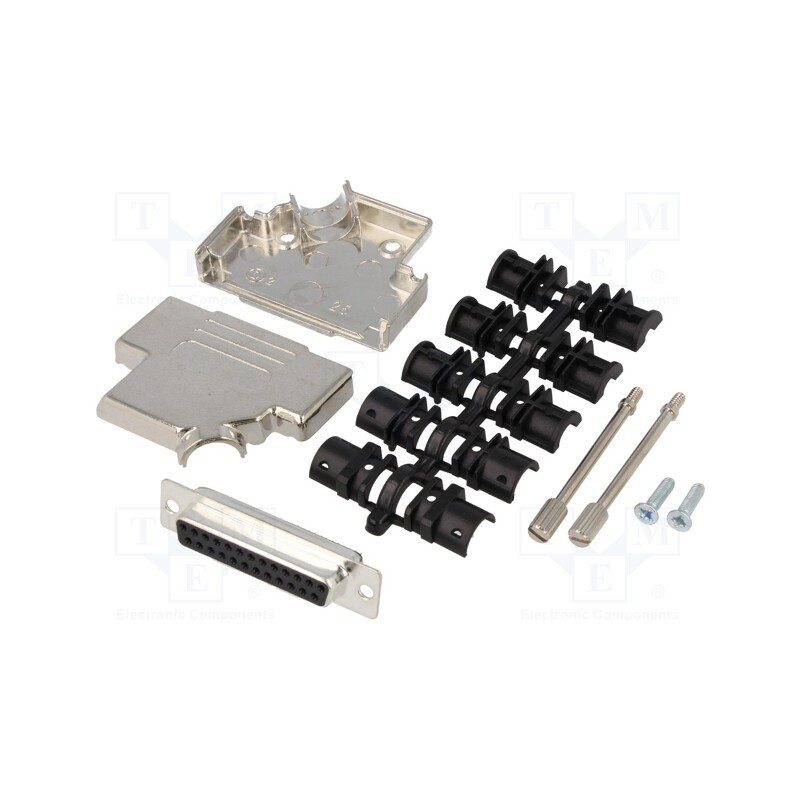 1 pcs x ENCITECH - D45ZK25-DMS-K - D-Sub, PIN: 25, plug, female, soldering, for cable, black