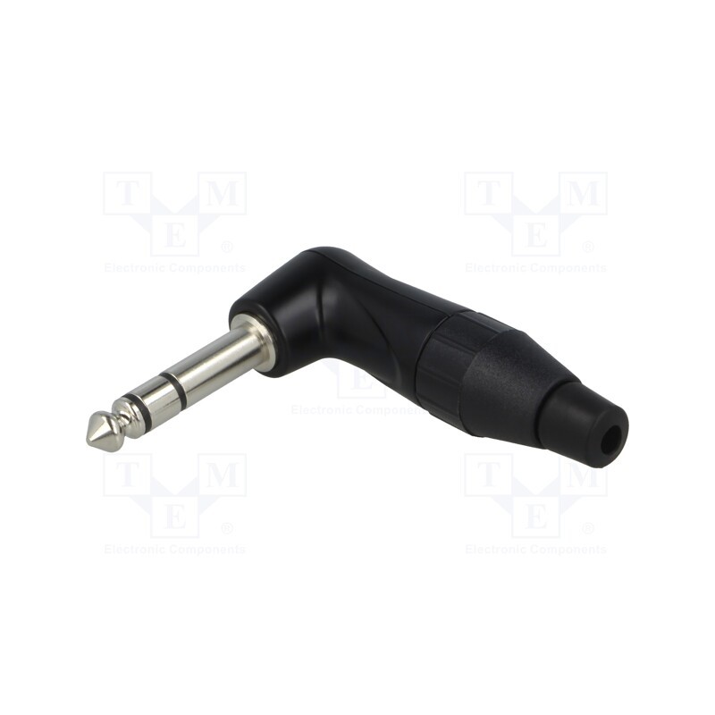 1 pcs x AMPHENOL - TS3RBJ - Plug, Jack 6,3mm, male, stereo, ways: 3, angled 90°, for cable