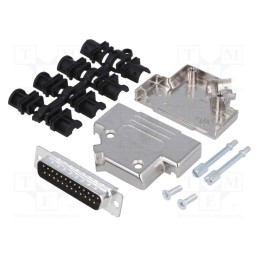 1 pcs x MH CONNECTORS - MHD45ZK25-DM25P-K - D-Sub, PIN: 25, plug, male, angled 45°, soldering, for cable
