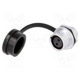 1 pcs x WEIPU - SF1212/S2 - Socket, SF12, female, PIN: 2, IP67, 13A, soldering, 250V, 1.5mm2