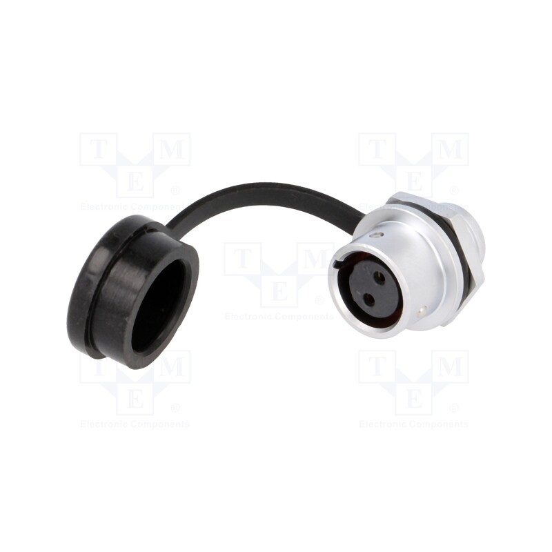 1 pcs x WEIPU - SF1212/S2 - Socket, SF12, female, PIN: 2, IP67, 13A, soldering, 250V, 1.5mm2