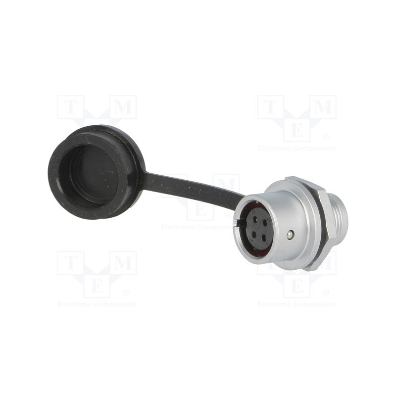 1 pcs x WEIPU - SF1212/S4 - Socket, SF12, female, PIN: 4, IP67, 5A, soldering, 200V, 0.75mm2