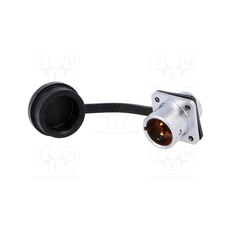 1 pcs x WEIPU - SF1213/P2 - Socket, SF12, male, PIN: 2, IP67, 13A, soldering, 250V, 1.5mm2