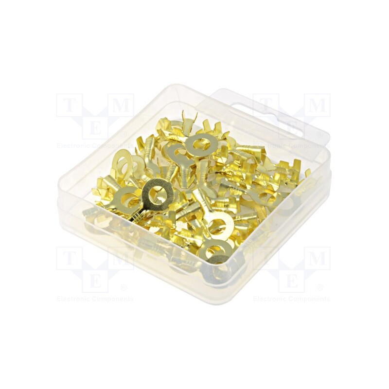 1 set x NINIGI - ST-ASS-50-OBR6 - Kit: ring terminals, M6, 0.5÷1.5mm2, brass, 50pcs.