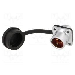 1 pcs x WEIPU - SF1213/P3 - Socket, SF12, male, PIN: 3, IP67, 13A, soldering, 250V, 1.5mm2