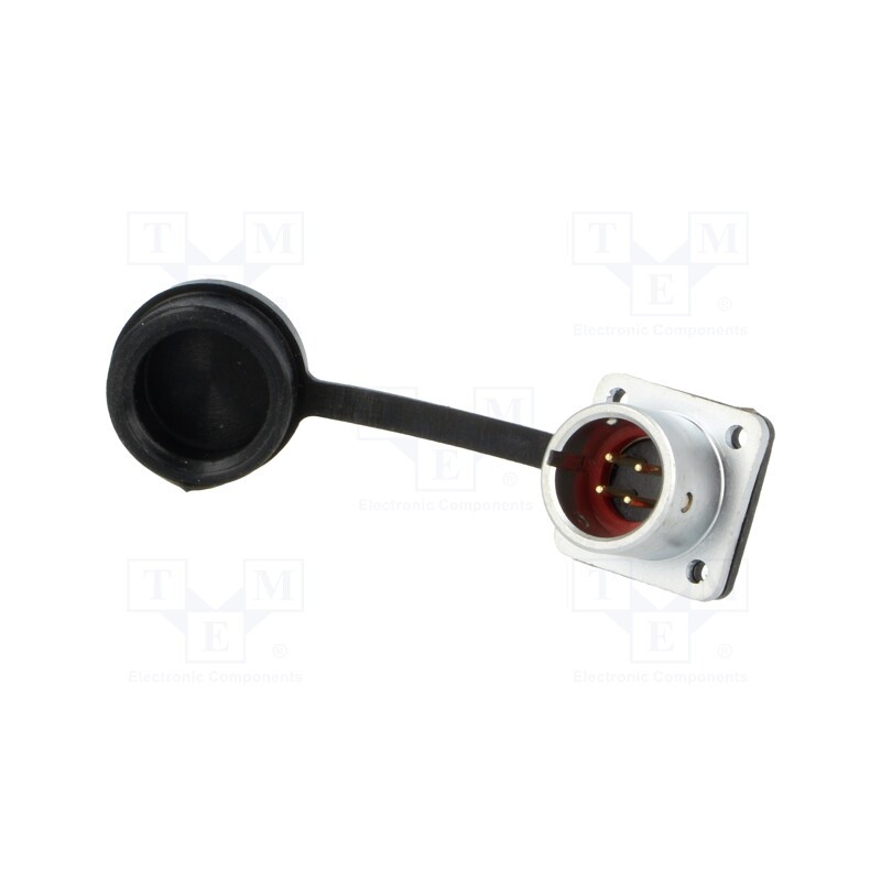 1 pcs x WEIPU - SF1213/P4 - Socket, SF12, male, PIN: 4, IP67, 5A, soldering, 200V, 0.75mm2