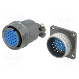 1 pcs x CONNFLY - DS1110-07-19LYP - Connector: circular, socket,plug, DS1110-07, male,female, PIN: 19