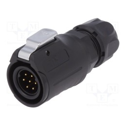 1 pcs x LUTRONIC - 2215 - Connector: circular, plug, size 16, 02, male, PIN: 7, with latch