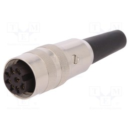 1 pcs x LUMBERG - KV 80 - Connector: M16, plug, female, soldering, for cable, PIN: 8, 5A, 60V