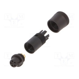 1 pcs x BINDER - 09 9790 71 05 - Connector: circular, 719, 60V, PIN: 5, plug, female, soldering, 3A