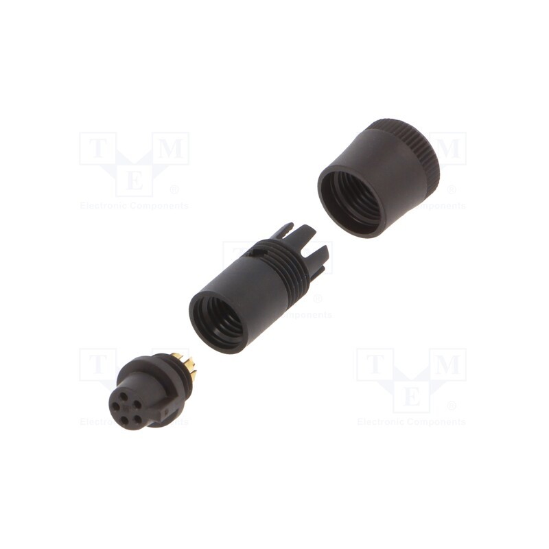 1 pcs x BINDER - 09 9790 71 05 - Connector: circular, 719, 60V, PIN: 5, plug, female, soldering, 3A