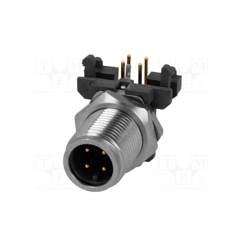 1 pcs x CONEC - SAL-12S-FSHW4 - Socket, M12, PIN: 4, male, A code-DeviceNet / CANopen, THT