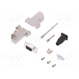 1 pcs x ENCITECH - 6355-0042-31 - D-Sub, PIN: 9, plug, female, soldering, for cable, black