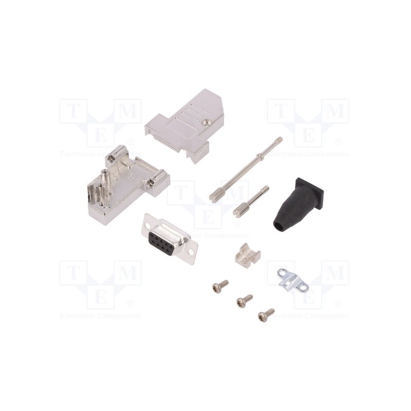 1 pcs x ENCITECH - 6355-0042-31 - D-Sub, PIN: 9, plug, female, soldering, for cable, black