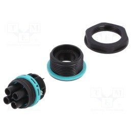 1 pcs x TECHNO - THB.387.F4A - Connector: AC supply, screw terminal, female, TH387, 0.5÷4mm2