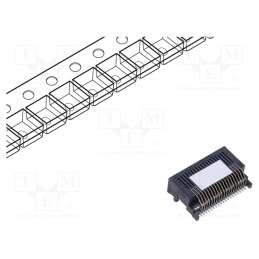 1 pcs x MOLEX - 755860010 - Connector: QSFP14, PIN: 38, iPass, gold-plated, SMT, horizontal