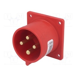 1 pcs x PCE - 624-6 - Connector: AC supply 3-phase, socket, male, 32A, 400VAC, IEC 60309