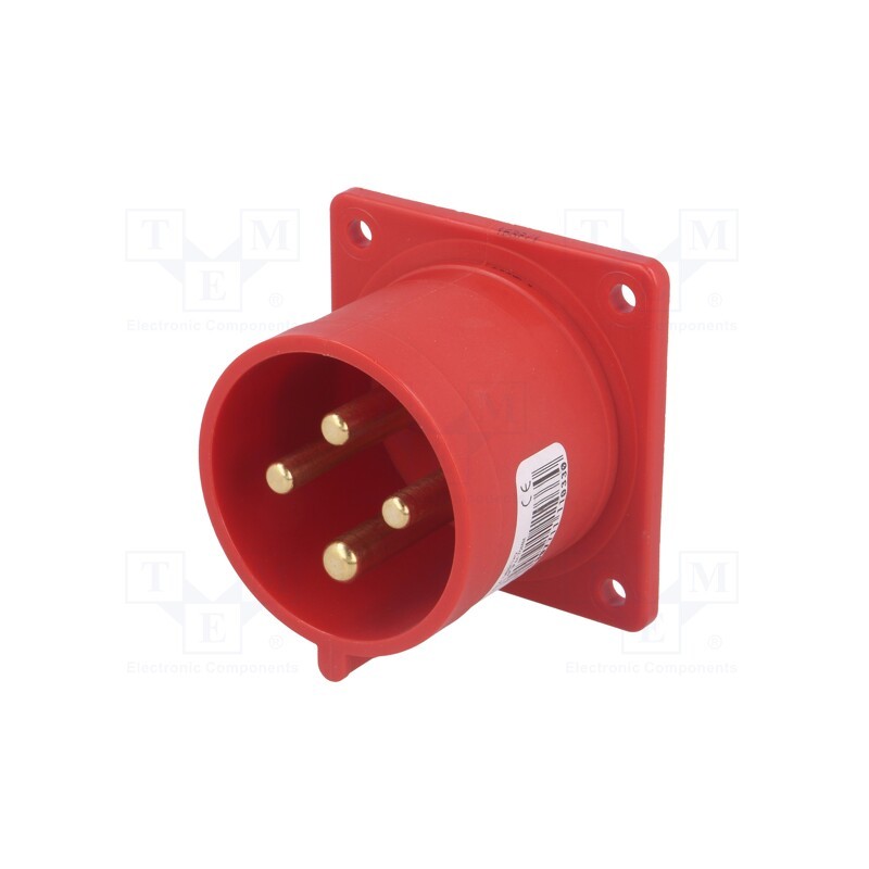 1 pcs x PCE - 624-6 - Connector: AC supply 3-phase, socket, male, 32A, 400VAC, IEC 60309