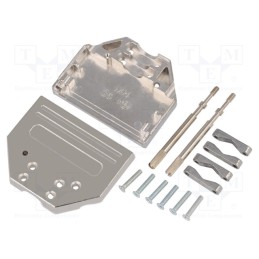 1 pcs x ENCITECH - DTZI25-K - Enclosure: for D-Sub connectors, D-Sub 25pin,D-Sub HD 44pin