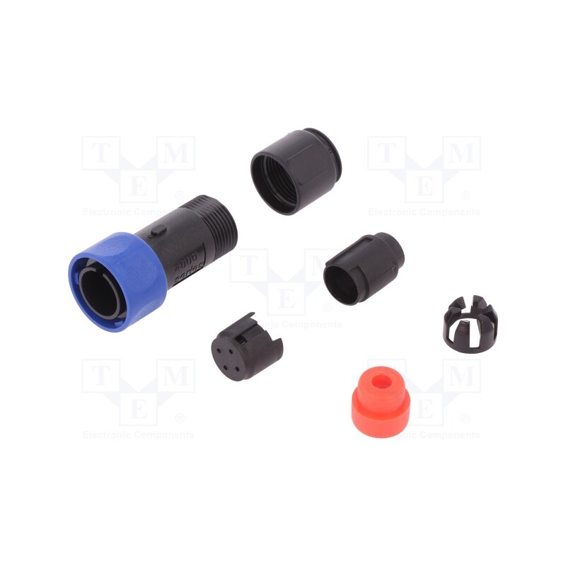 1 pcs x BULGIN - PXP4010/04P/4550 - Connector: circular, plug, male, PIN: 4, w/o contacts, for cable