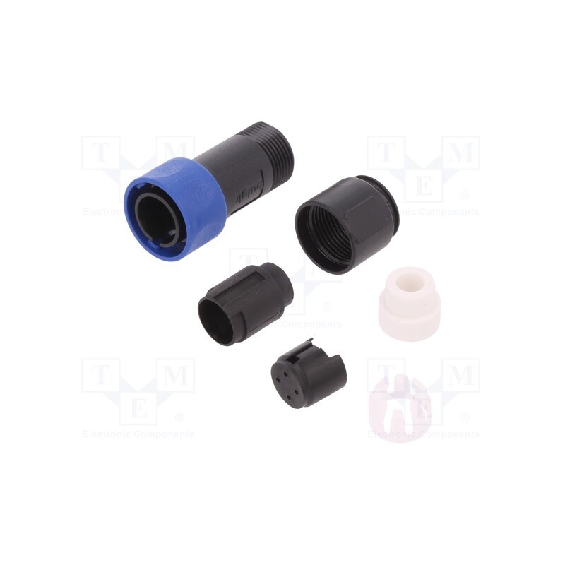 1 pcs x BULGIN - PXP4010/04P/6065 - Connector: circular, plug, male, PIN: 4, w/o contacts, for cable