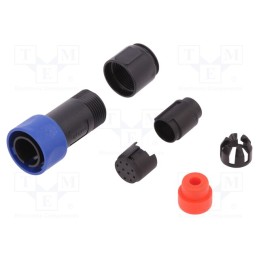 1 pcs x BULGIN - PXP4010/10P/4550 - Connector: circular, plug, male, PIN: 10, w/o contacts, for cable