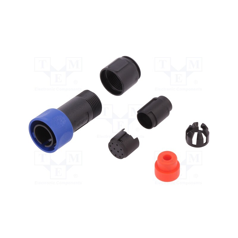 1 pcs x BULGIN - PXP4010/10P/4550 - Connector: circular, plug, male, PIN: 10, w/o contacts, for cable