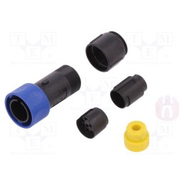 1 pcs x BULGIN - PXP4010/10P/5055 - Connector: circular, plug, male, PIN: 10, w/o contacts, for cable