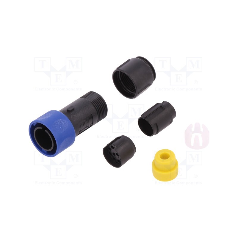 1 pcs x BULGIN - PXP4010/10P/5055 - Connector: circular, plug, male, PIN: 10, w/o contacts, for cable