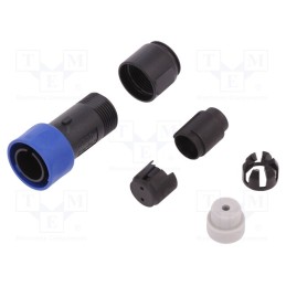 1 pcs x BULGIN - PXP4010/02P/3035 - Connector: circular, plug, male, PIN: 2, w/o contacts, for cable