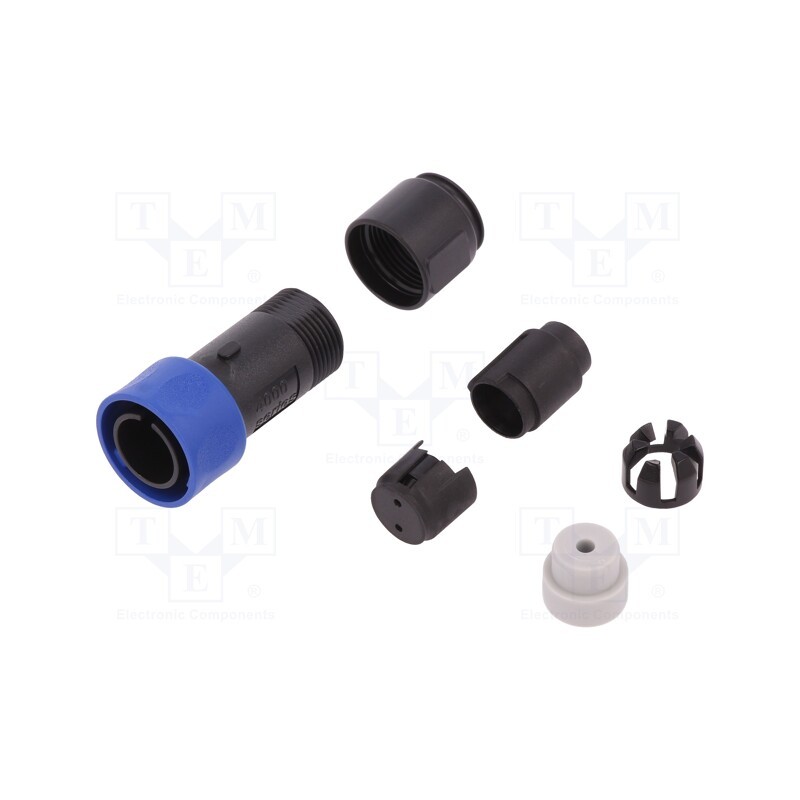 1 pcs x BULGIN - PXP4010/02P/3035 - Connector: circular, plug, male, PIN: 2, w/o contacts, for cable