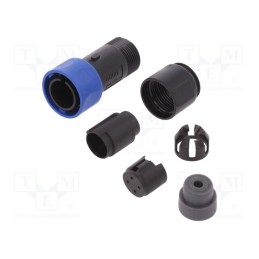 1 pcs x BULGIN - PXP4010/04P/3540 - Connector: circular, plug, male, PIN: 4, w/o contacts, for cable