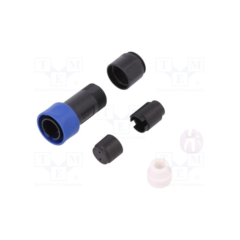 1 pcs x BULGIN - PXP4010/02P/6065 - Connector: circular, plug, male, PIN: 2, w/o contacts, for cable